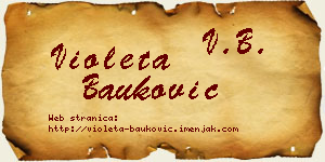 Violeta Bauković vizit kartica